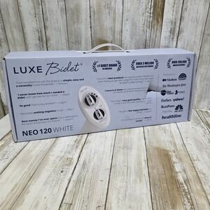 Luxe Bidet Neo 120 White Self-Cleaning Nozzle Bidet Attachment Home Installation